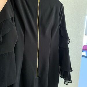 Calvin Klein |Black Dress with Sheer Sleeves| Women 10